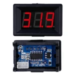 Mini-Digitalvoltmeter 3,5V - 30V mit roter LED-Anzeige für Batterien, Einbau