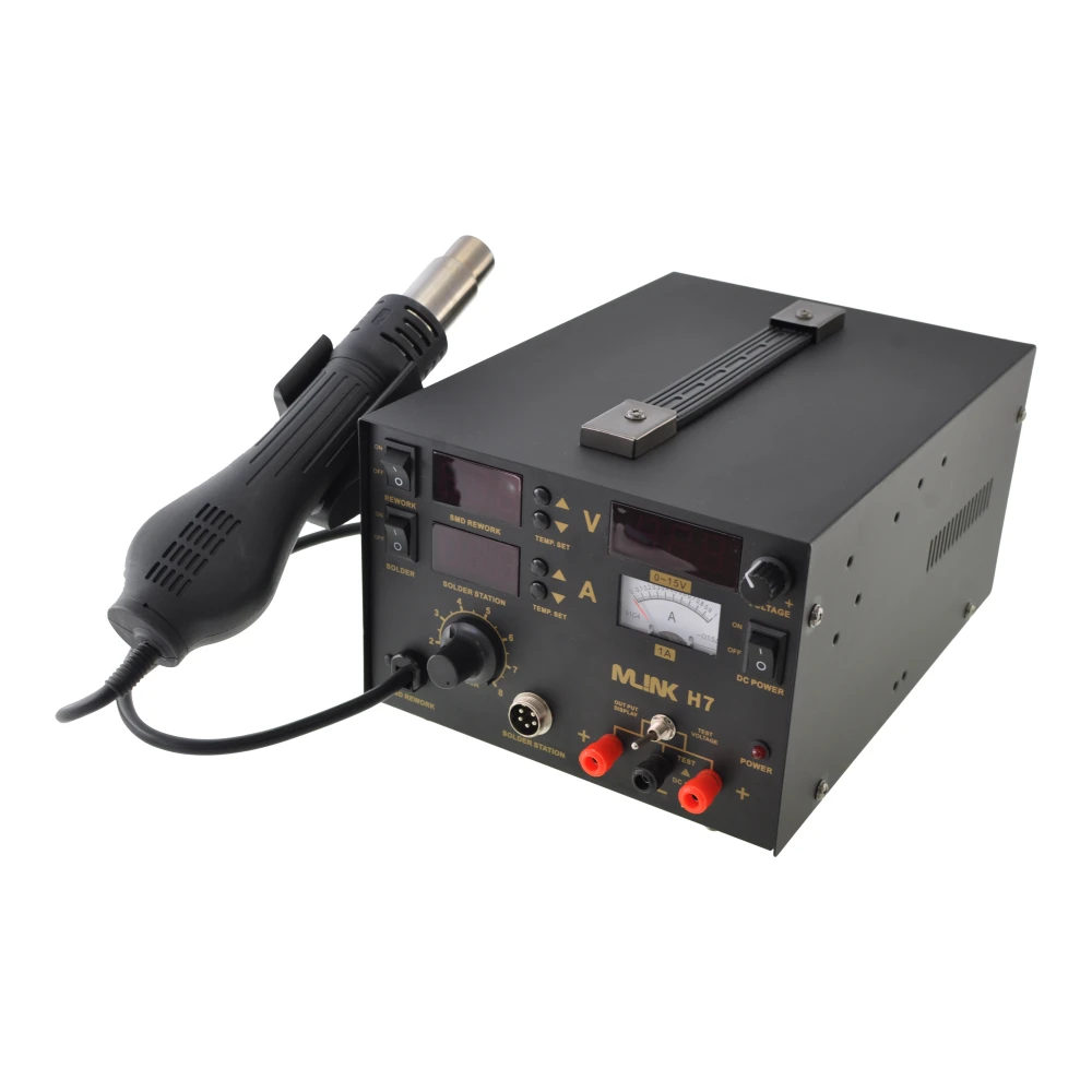Mlink H7 3-in-1 Lötstation mit Heißluft und DC-Netzteil