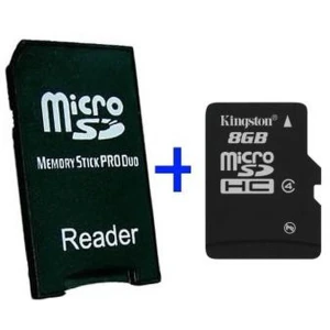 MS Pro Duo Adapter MicroSD 8GB - Adapter für PSP mit MicroSD 8GB