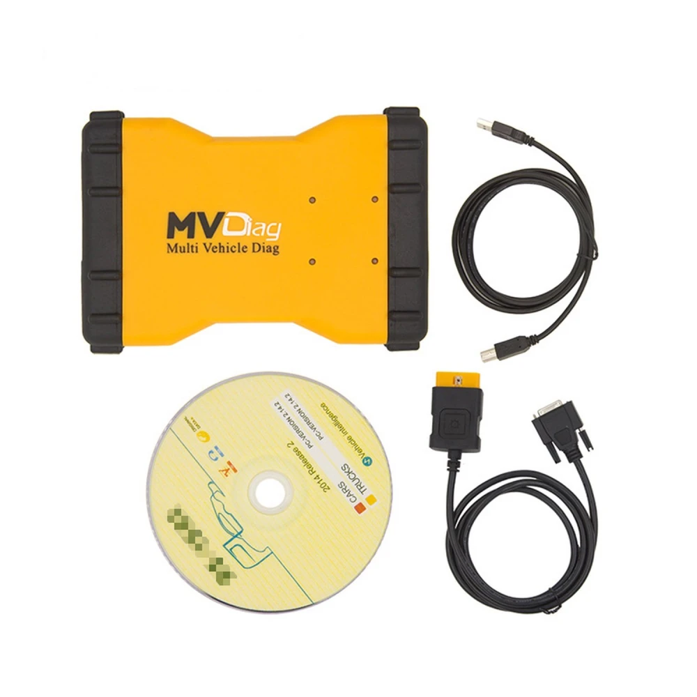 Vista del conector con LED de Multi Vehicle Diag MVD TCS Bluetooth 2014.R2