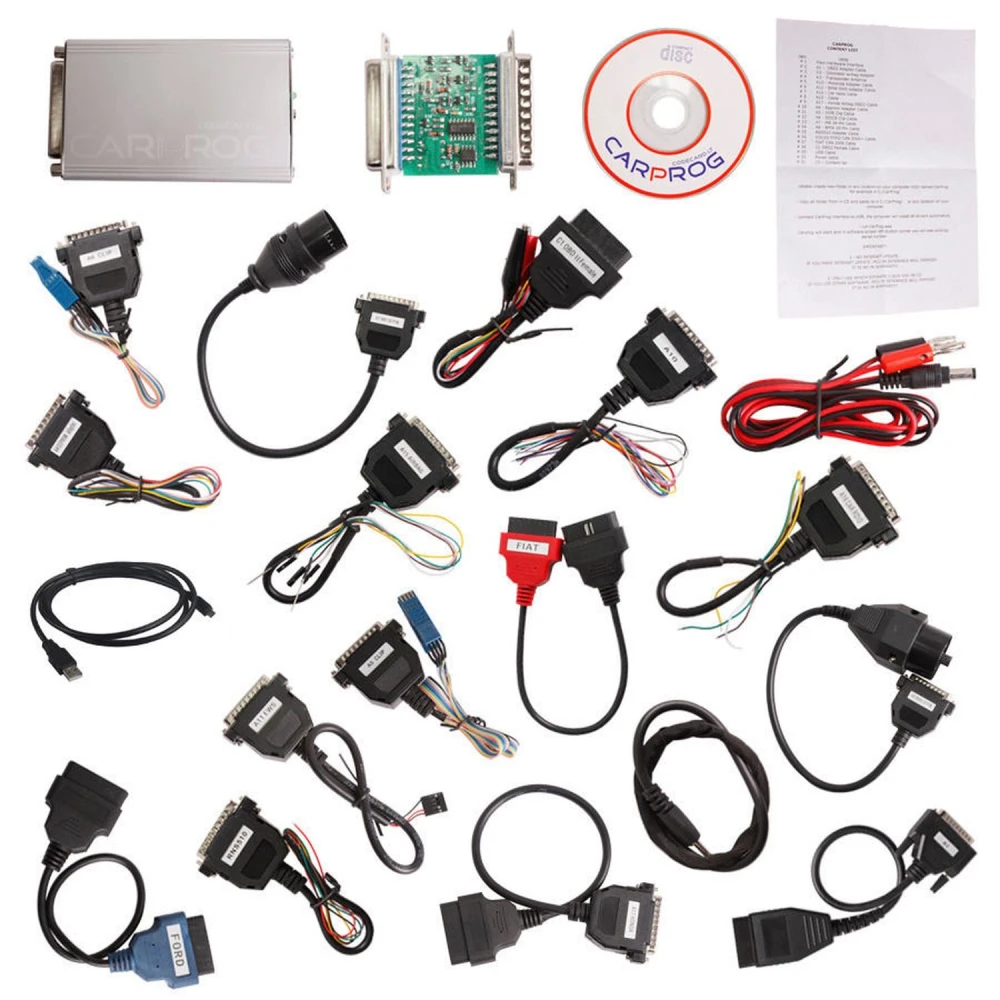 New Full Version Carprog V10.05 mit 21 kompletten Adaptern für Autos