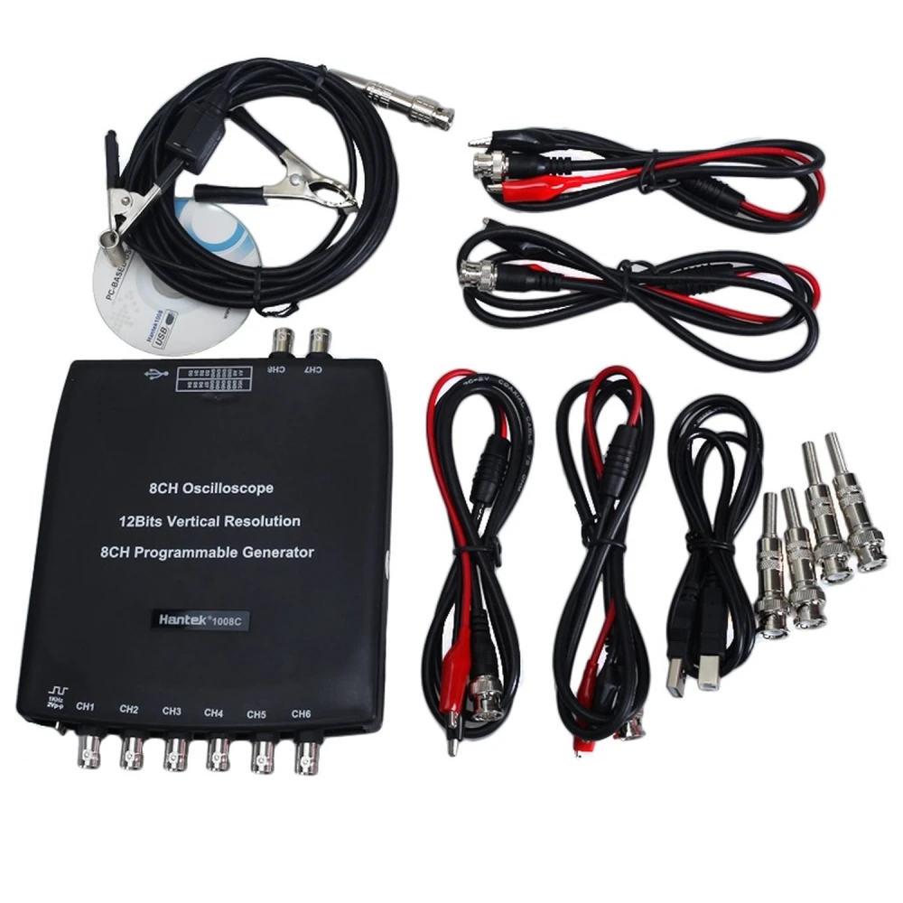Hantek 1008c USB-Oszilloskop für Kfz-Diagnose, 8 Kanäle