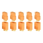 Pack 10 XT60 Steckverbinder (5 Buchse + 5 Stecker) für LiPo-Akkus Amass