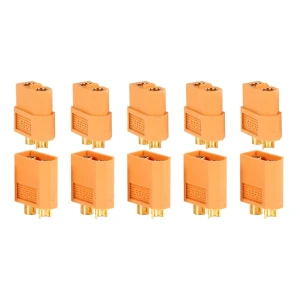 TSX TOOL Pack 10 XT60 Steckverbinder (5 Buchse + 5 Stecker) für LiPo-Akkus Amass