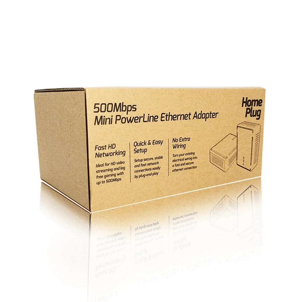 Pack 2 PLC Ethernet 500Mbps für Internet über das Stromnetz