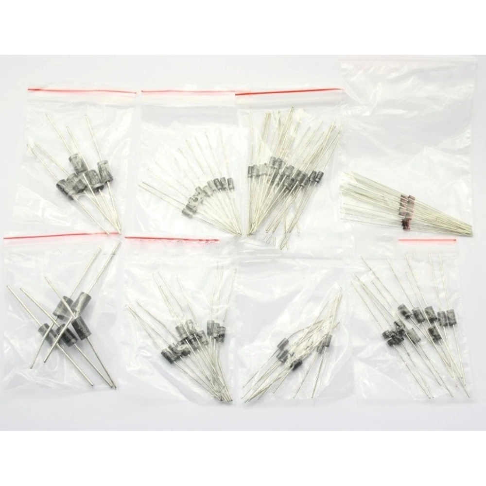 Dioden-Set mit 8 verschiedenen Modellen - 100 Stück für Elektronik