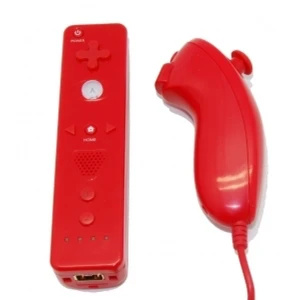 Wii Remote Controller-Set mit Wiimotion Plus und rotem Nunchuck für Wii
