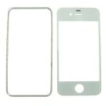 iPhone 4s Glasdisplay Weiß mit Kleberahmen zur Reparatur