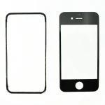Schwarzes iPhone 4S Glasdisplay mit Kleberahmen zur Reparatur