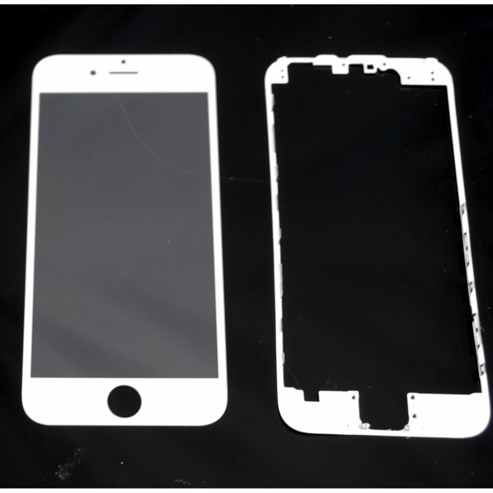iPhone 6 Glasdisplay Weiß mit Kleberahmen zur Reparatur