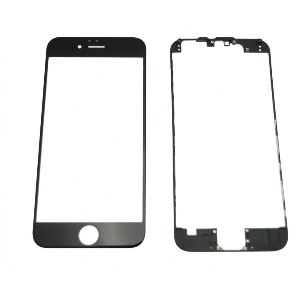 iPhone 6 Glasdisplay Schwarz mit Kleberahmen zur Reparatur
