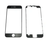 iPhone 6 Glasdisplay Schwarz mit Kleberahmen zur Reparatur