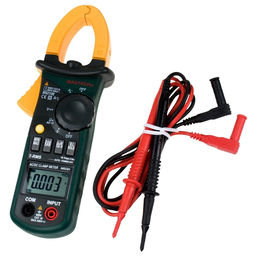 Mastech MS2108A Stromzange True RMS mit Kapazitäts- und Frequenzmessung