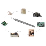 Best Q3 Präzisionspinzette für Elektronik, gerade zum Entfernen von Bauteilen