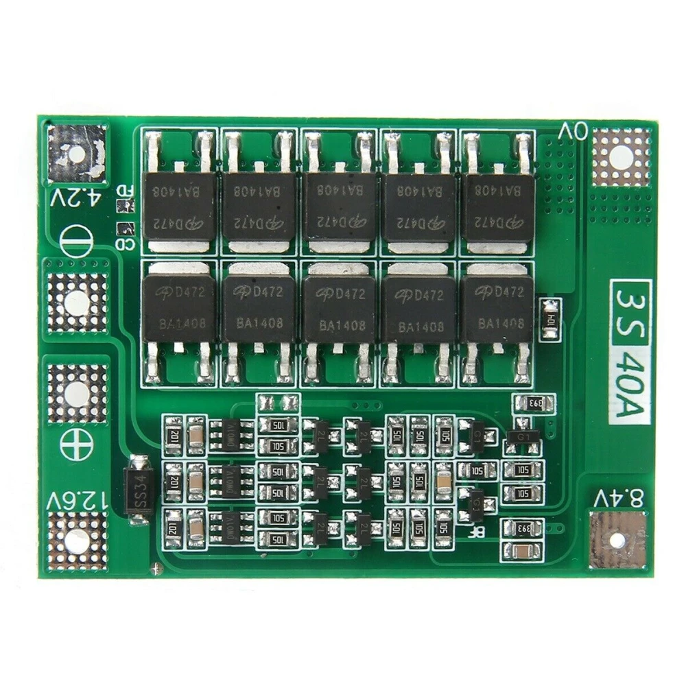 PCB-Schutzplatine 3S 40A für Lithium-Akku