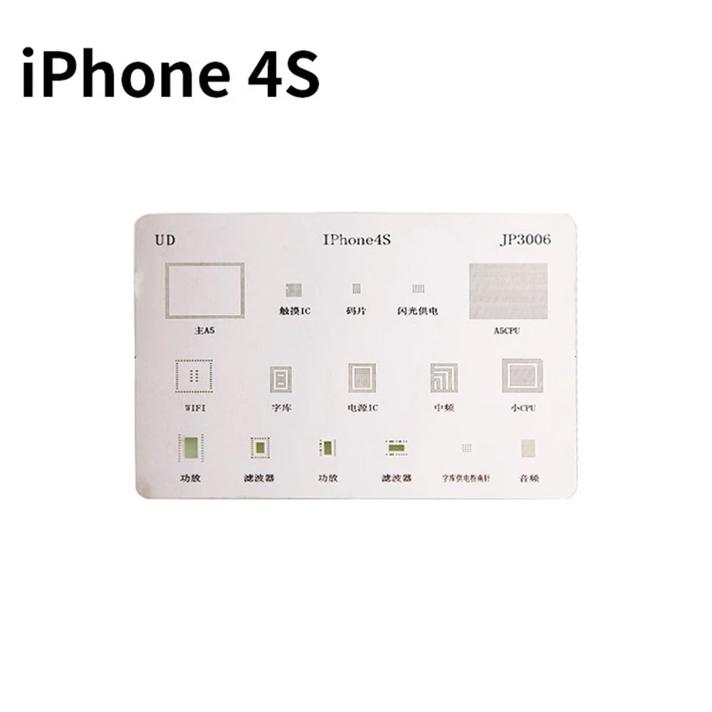 Stencilplatte iPhone 4S für BGA-Löten - Präzise Schablone Mlink