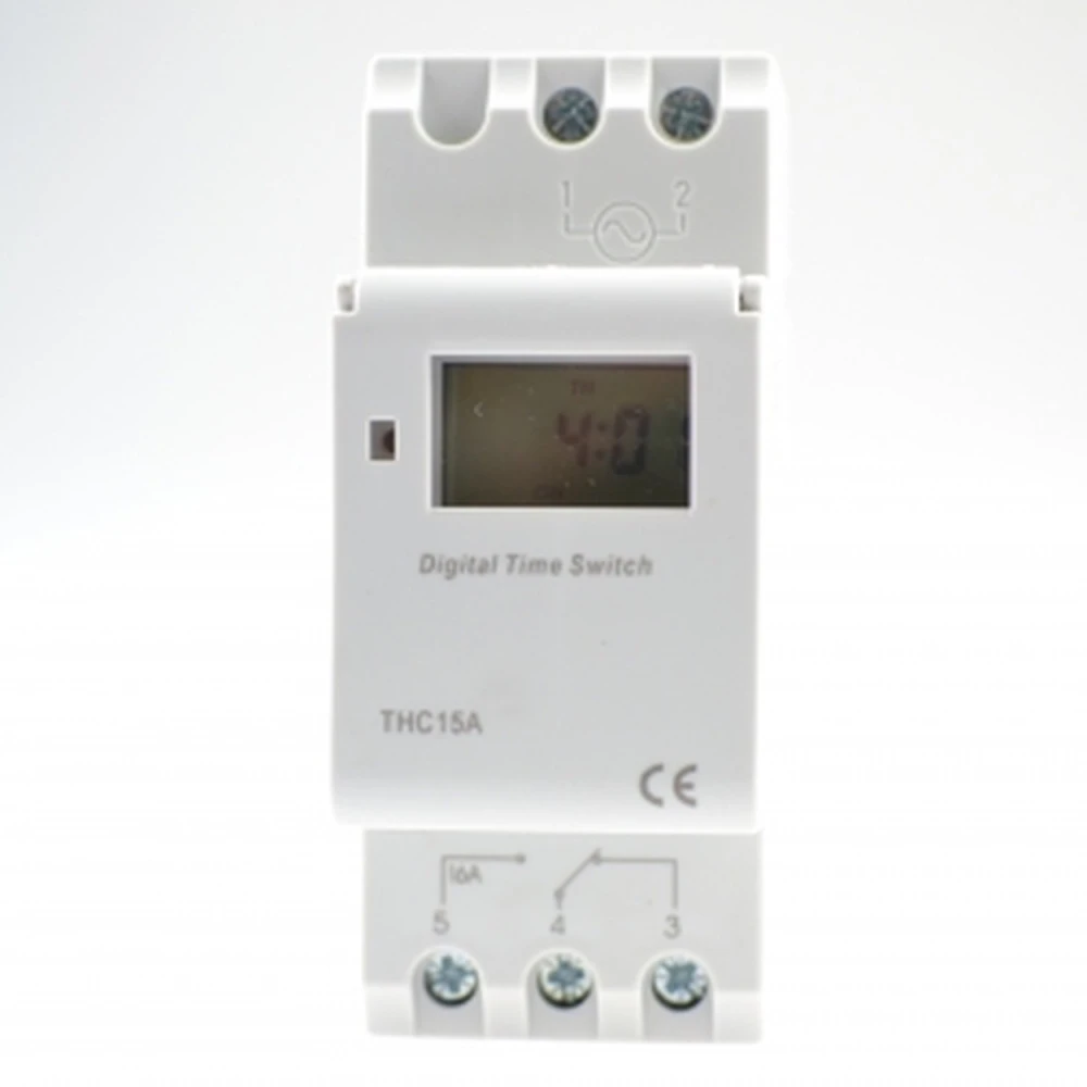 Digitaler Zeitschaltuhr THC15A 220V DIN mit 16A Relais