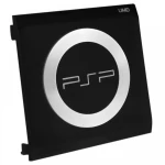 PSP UMD-Laufwerkklappe mit Metallring und Schriftzug - Originalersatz