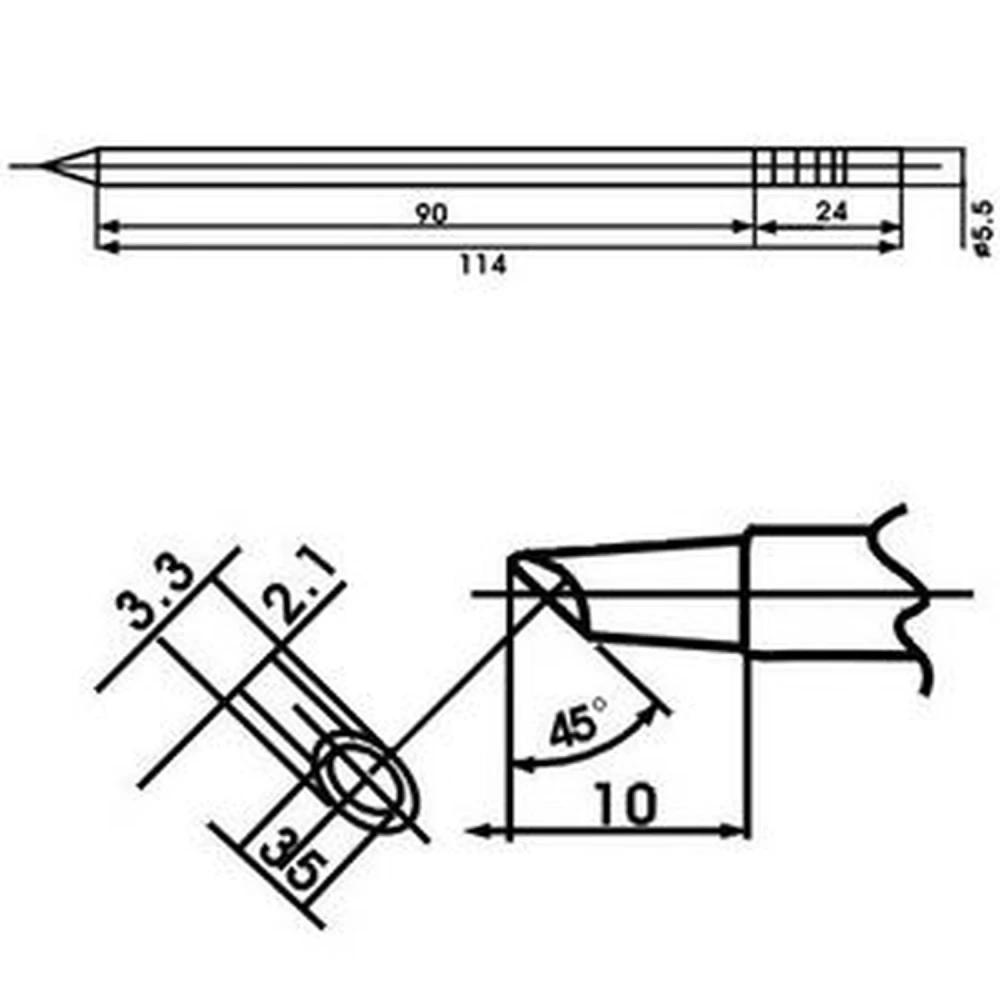 Aoyue LF-3BCM Lötkolbenspitze mit Heizelement für Lötstationen