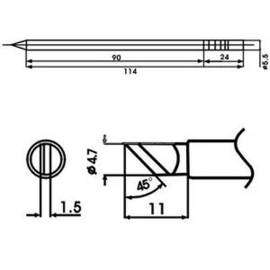 Aoyue LF-KL Lötspitze mit Heizelement für Lötstationen