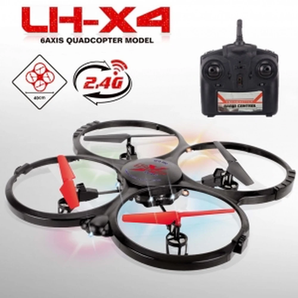 LH-X4 Quadrocopter 2,4 GHz, 4 Kanäle mit 6 Achsen und Gyroskop, 32,5 cm