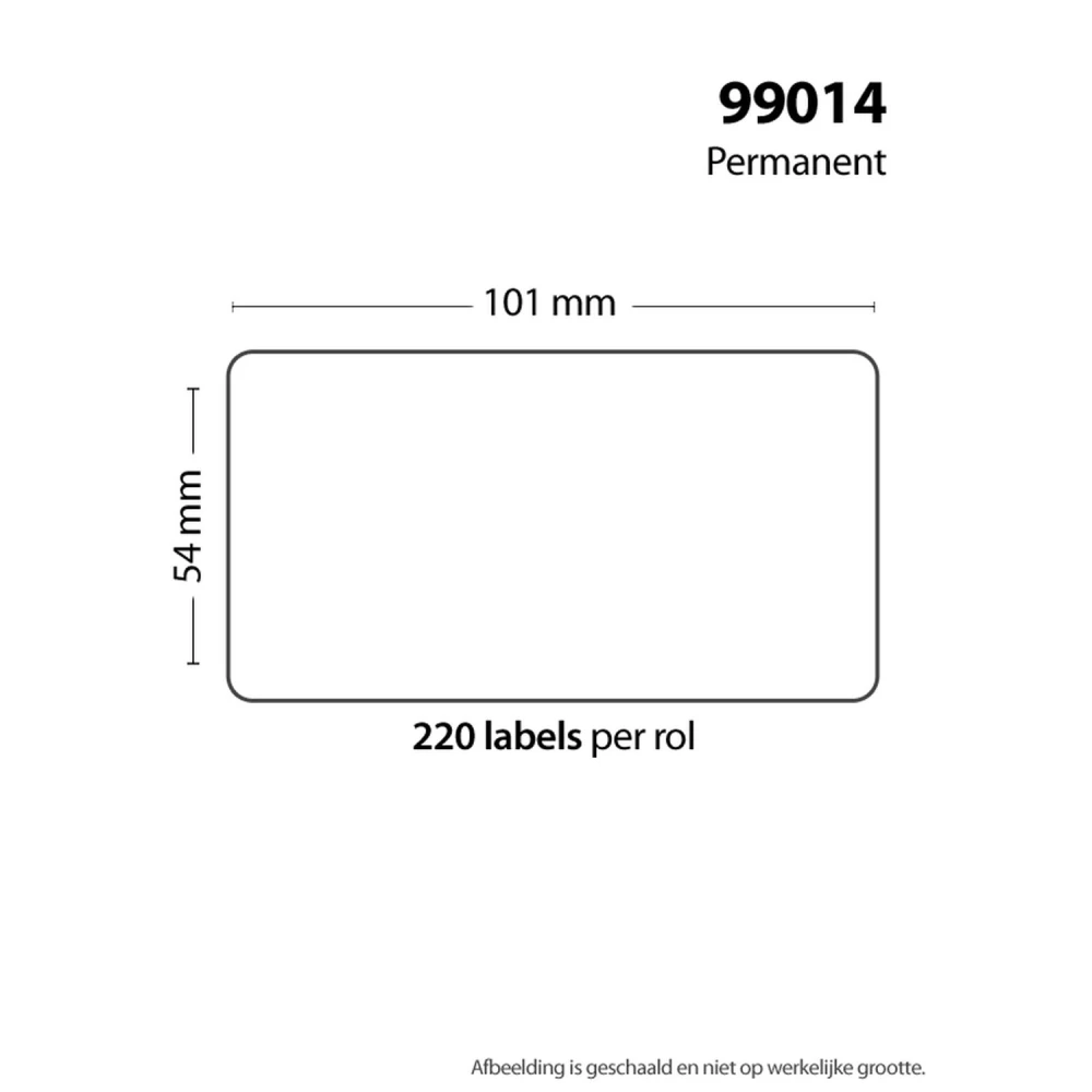 Etikettenrolle mit 220 selbstklebenden Etiketten 101x54mm kompatibel mit Dymo 99014
