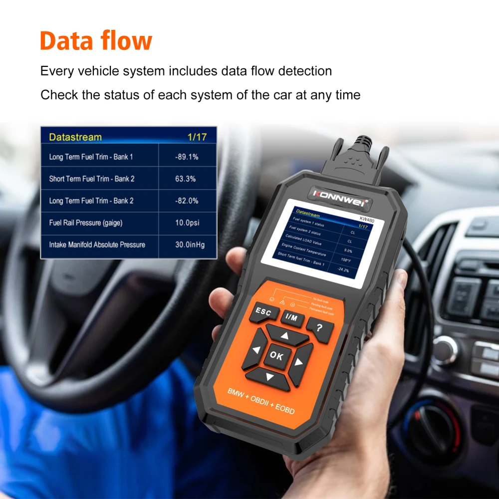 BMW Diagnosegerät Konnwei KW480 - OBD2-Scanner für BMW