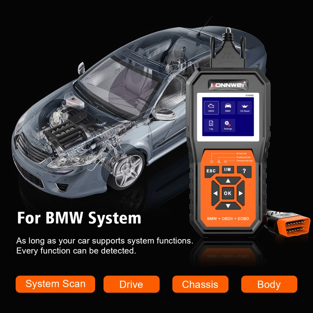 BMW Diagnosegerät Konnwei KW480 - OBD2-Scanner für BMW