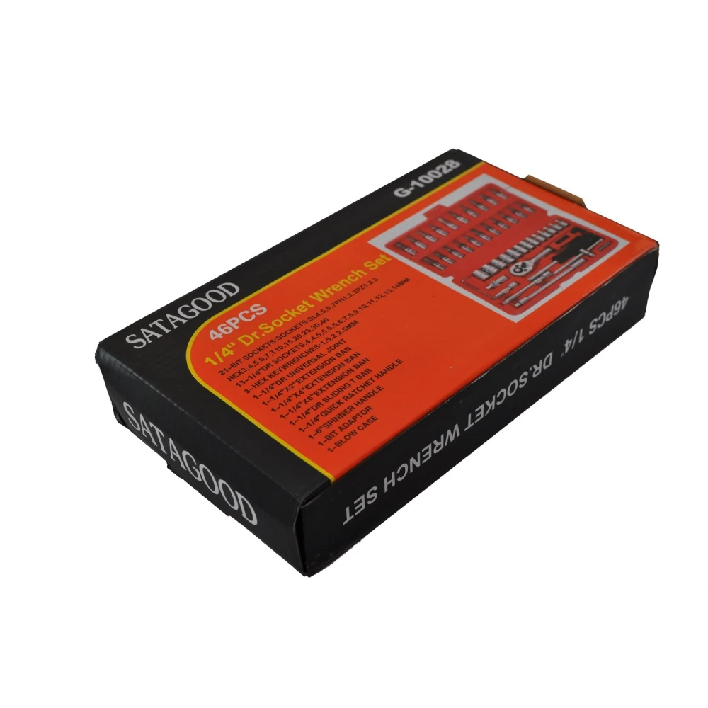 1/4 Zoll Steckschlüssel-Set 46-teilig TSX TOOL für Auto und Heimwerken