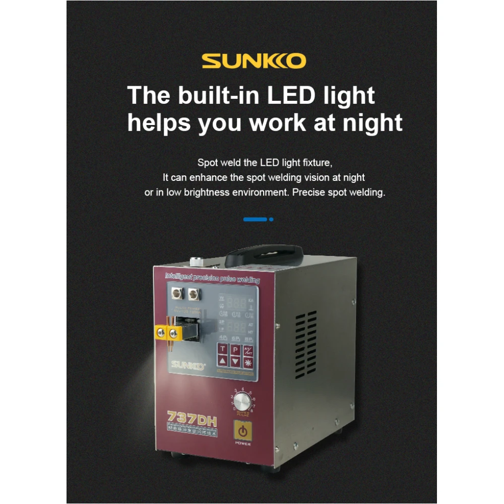 Sunkko 737DH Punktschweißgerät für 18650 14500 21700 Akkus