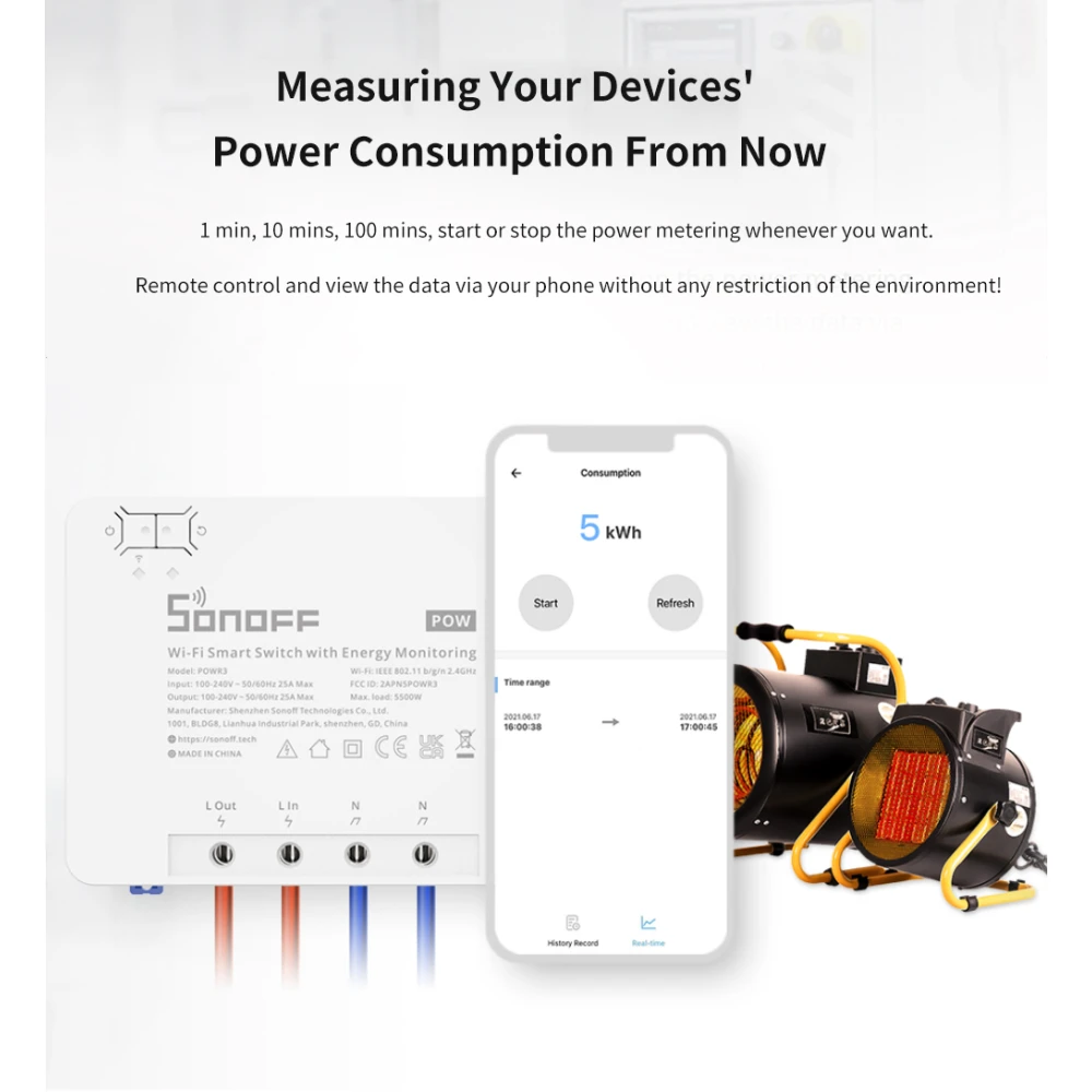 SONOFF Pow R3 - Smart WiFi-Schalter mit Energiemonitoring