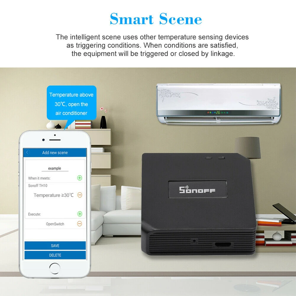 Sonoff RF Bridge 433MHz WLAN, kompatibel mit Alexa und Google Home