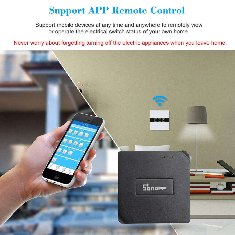 Sonoff RF Bridge 433MHz WLAN, kompatibel mit Alexa und Google Home