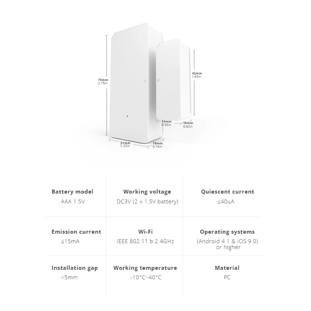 SONOFF SDW2 WLAN Tür- und Fenstersensor kabellos