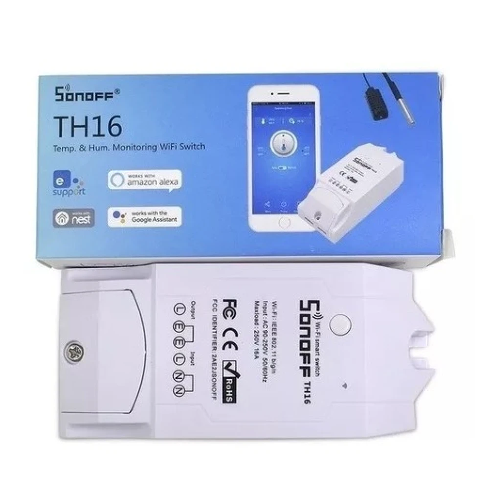 Sonoff TH16 WLAN - Intelligenter Schalter zur Temperatur- und Feuchtigkeitsüberwachung