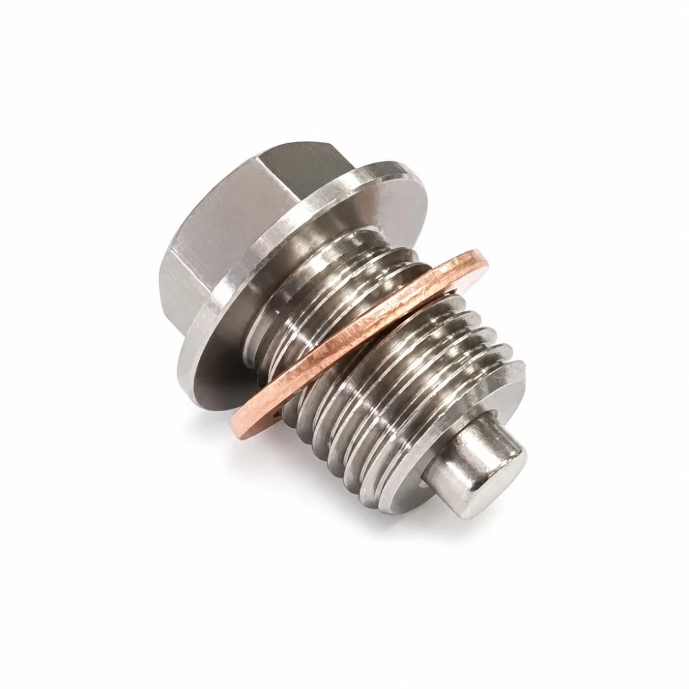Magnetischer Ölablassschrauben Edelstahl M16 x 1,5 mit Dichtring – Ölwanne Auto Motorrad