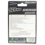 Vista detallada de tarjeta de memoria 128 MB para GameCube