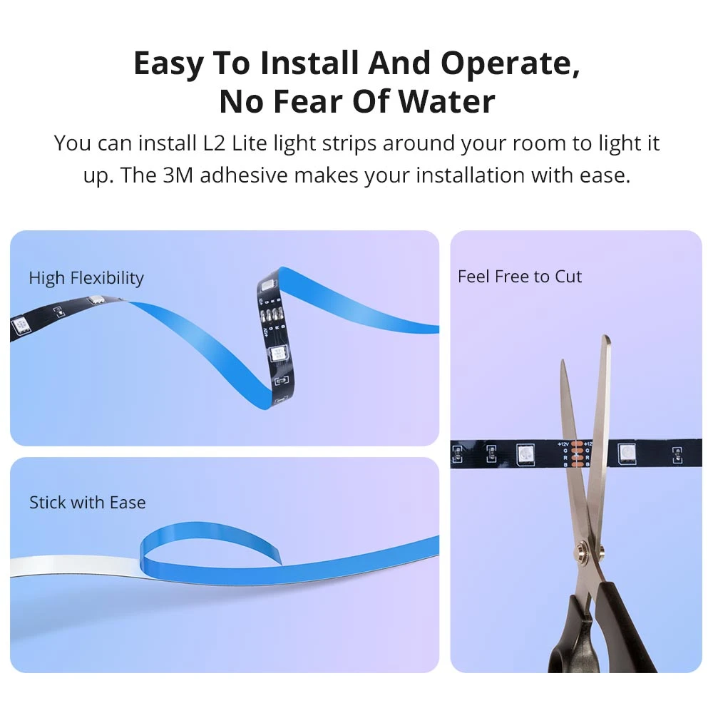 SONOFF L2 Lite 5 Meter intelligente WiFi LED-Strip mit Fernbedienung und App