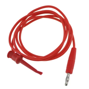 Amass Tl22080 Prüfkabel mit Haken und Bananenstecker 1 Meter 16AWG rot Satkit