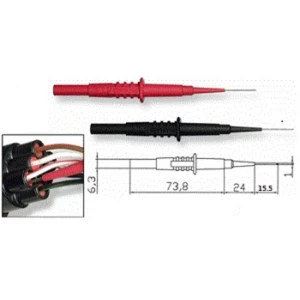 Amass TP4155 Prüfspitze mit 1mm Spitze für 4mm Bananenstecker von Amass