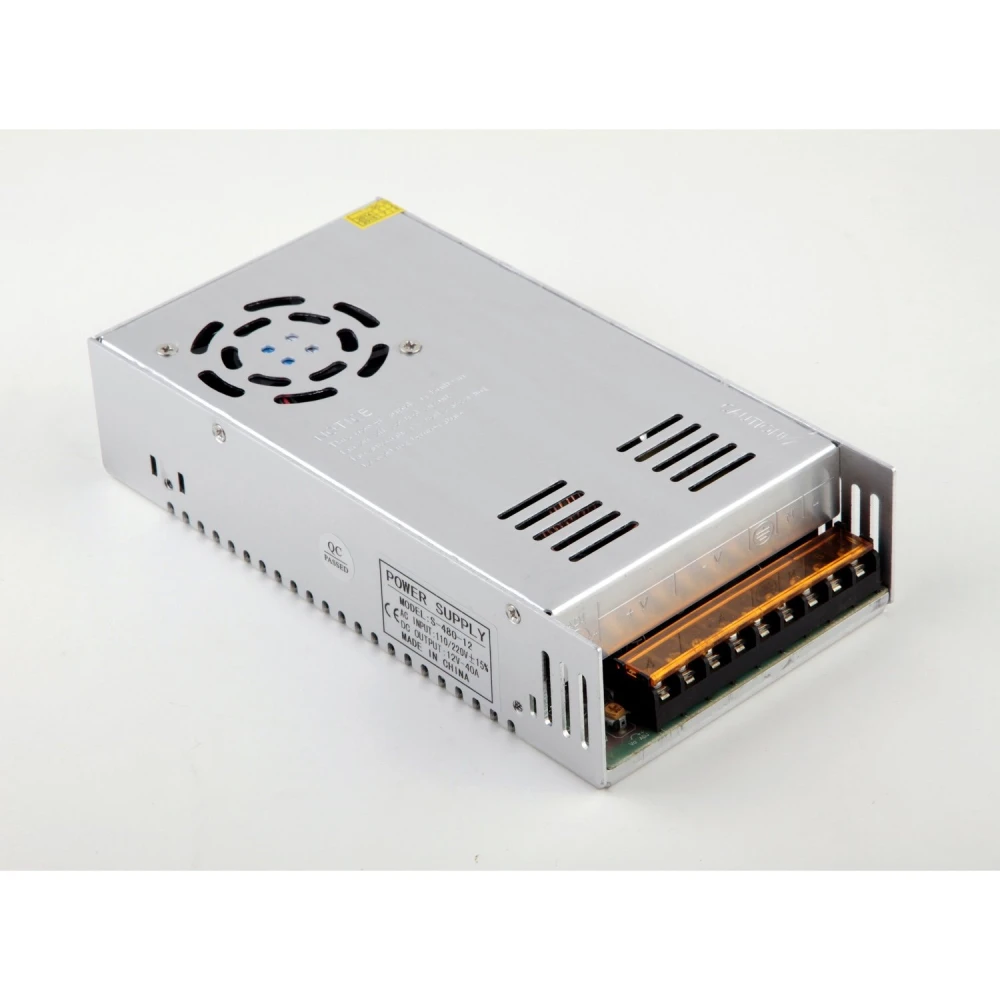 Transformador 12v 40a 480w con conectores tipo tornillo