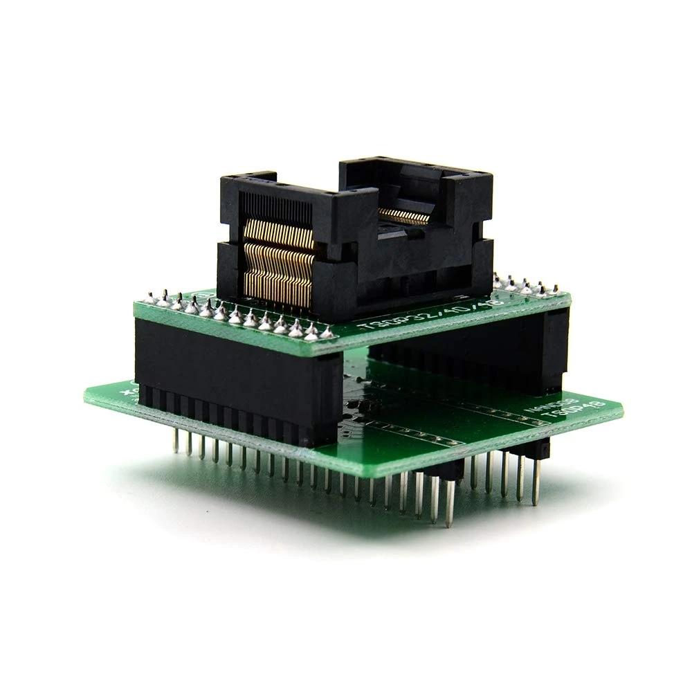 Adaptador Tsop48 Nand08 en uso con programador Xgecu Minipro