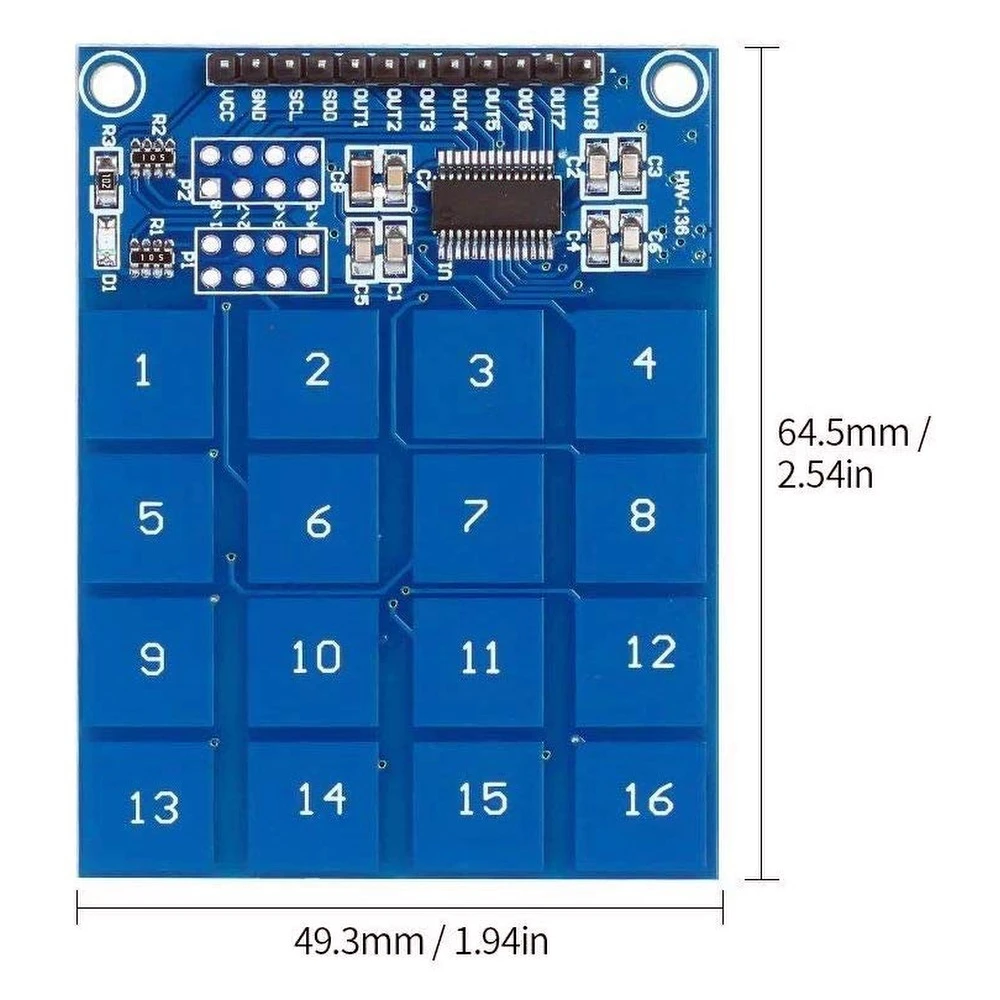 TTP229 kapazitiver 16-Kanal-Touch-Schalter für Arduino