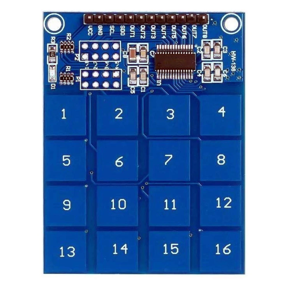 Conexiones y pines del módulo TTP229 para proyectos Arduino