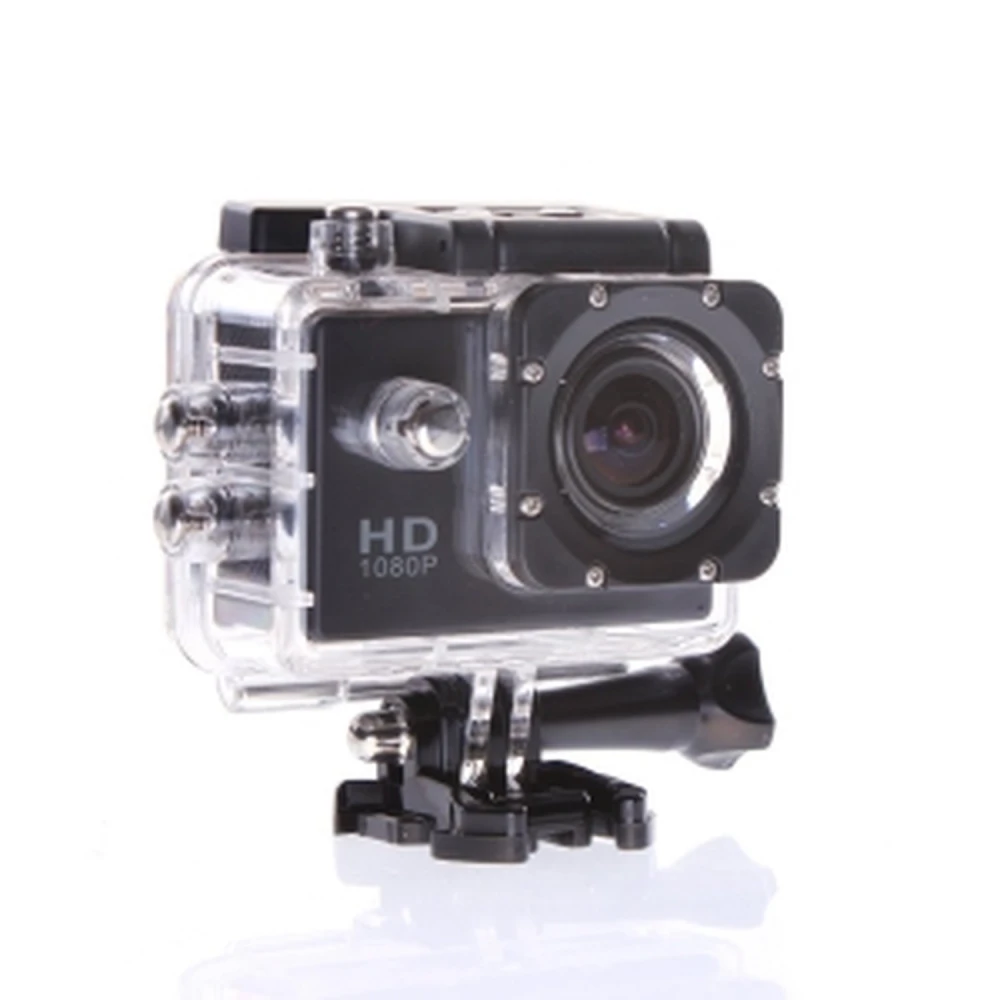 Günstige wasserdichte Action-Kamera 12MP HD 1080p Weitwinkel mit Zubehör
