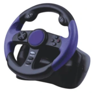 Rennlenkrad für Playstation 2 mit Pedalen und Dual Shock-Technologie