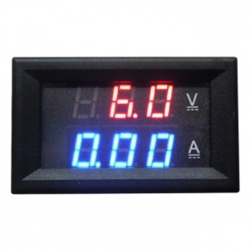Digitales Einbau-Volt- und Amperemeter rot 4.5-100V 0-10A